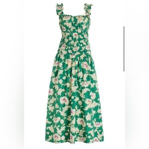 Posse
Lorelei Smocked Floral Cotton Midi Dress